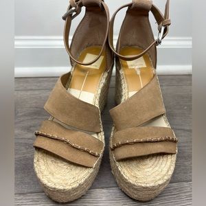 Dolce Vita Suede Simi Wedge Espadrille Heels Size 7.5